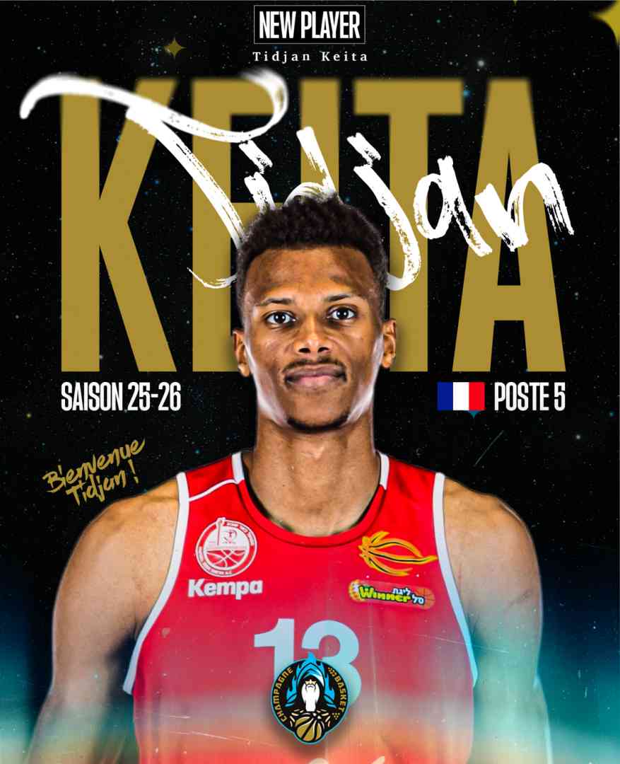 Tidjan KEITA rejoint Champagne Basket en Pro B